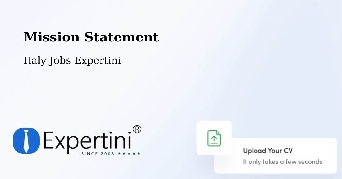 Corporate Mission – Aviano - Italy Jobs Expertini